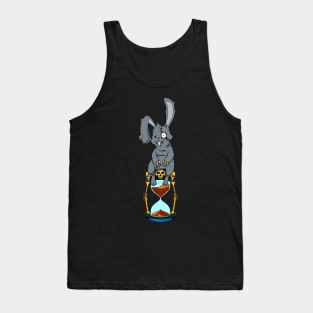 Creepy gothic bunny on hourglass - Goth Tank Top